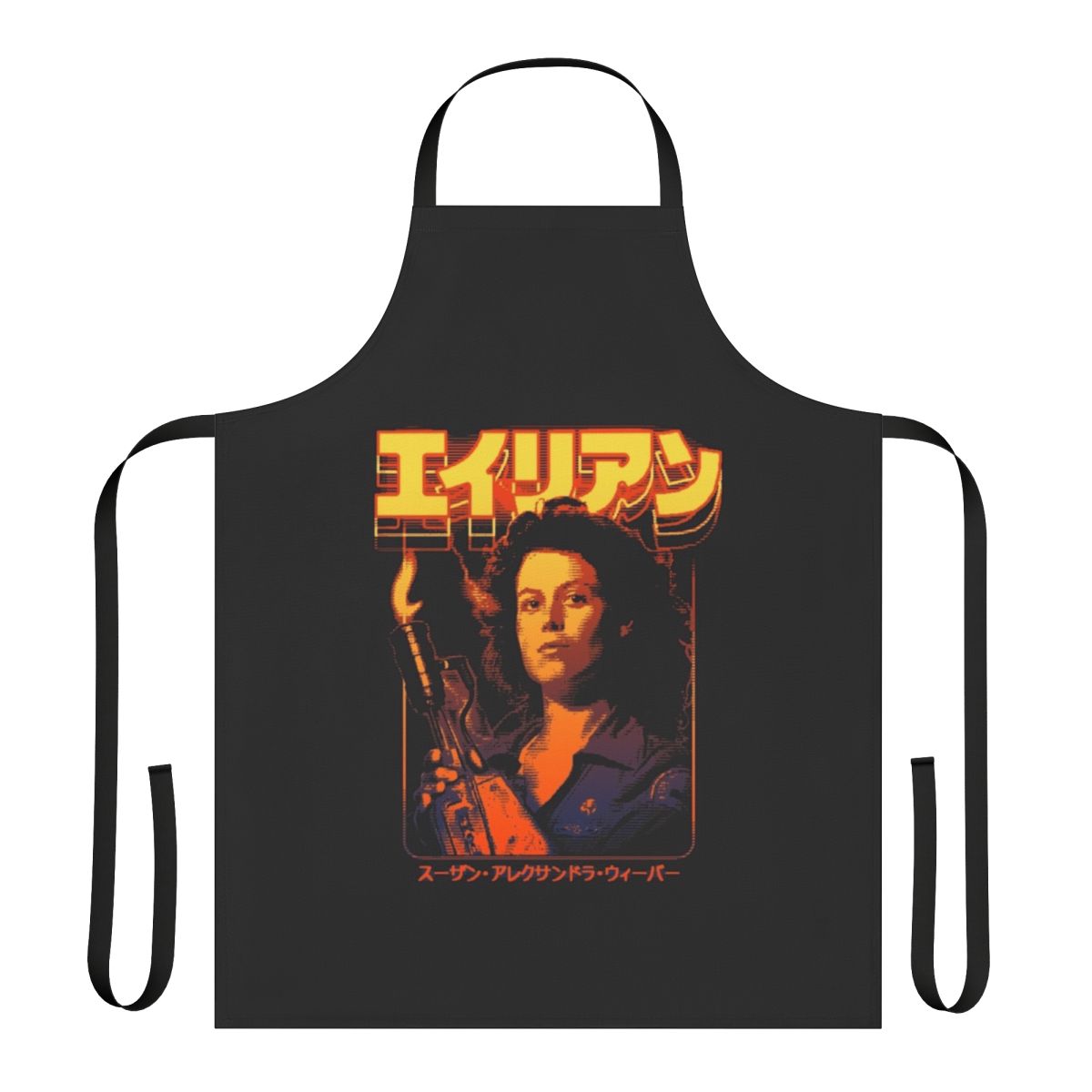 Retro-inspired apron featuring the iconic Ellen Ripley character from the Alien sci-fi movie franchise
