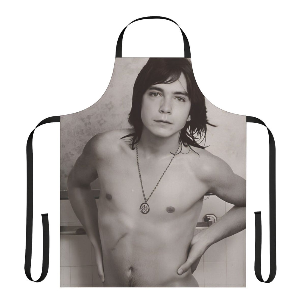 Vintage-style apron featuring a shirtless image of actor David Cassidy