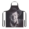 Slim Dusty black and white retro-inspired apron for Australian music fans