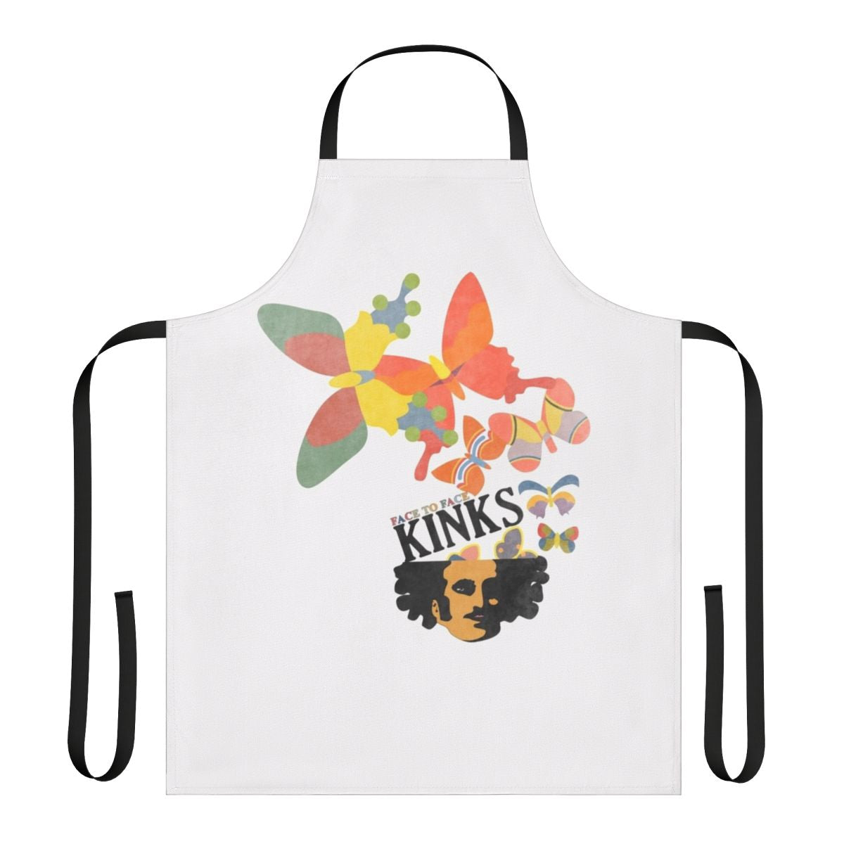Retro apron featuring the iconic album cover art of The Kinks' Face to Face