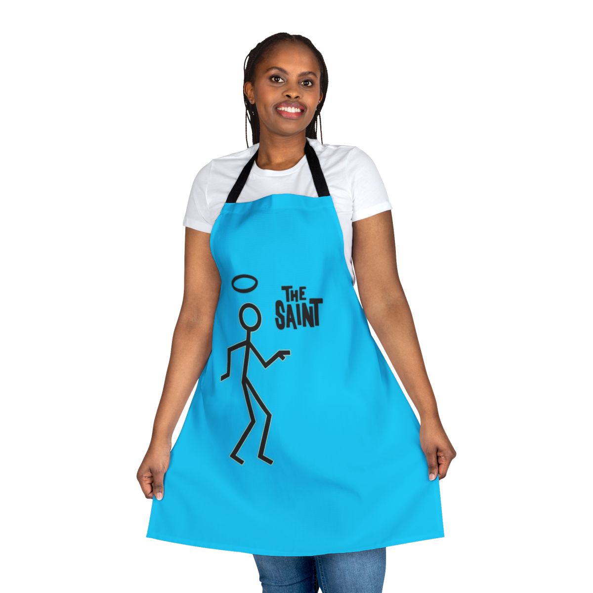Stylish 'The Saint' retro apron with 1960s/1970s vintage design