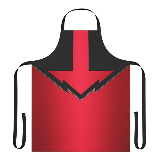 Retro-inspired time travel apron with power ranger, time force, and tokusatsu elements