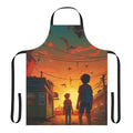 Apron featuring a vintage-style illustration of two kids from the Netflix series Stranger Things