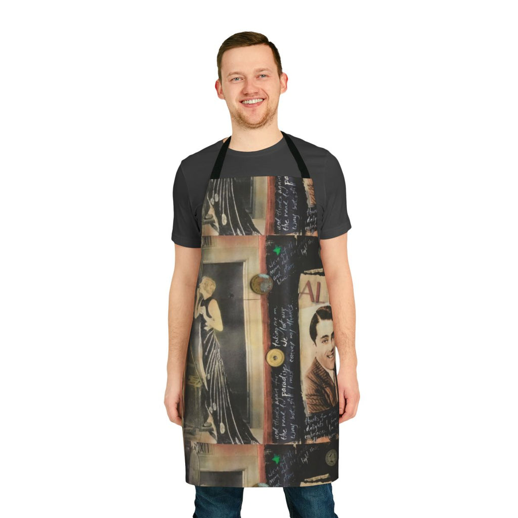 Vintage-style apron with a classic sepia-toned image of a 1920s or 1930s singer or starlet