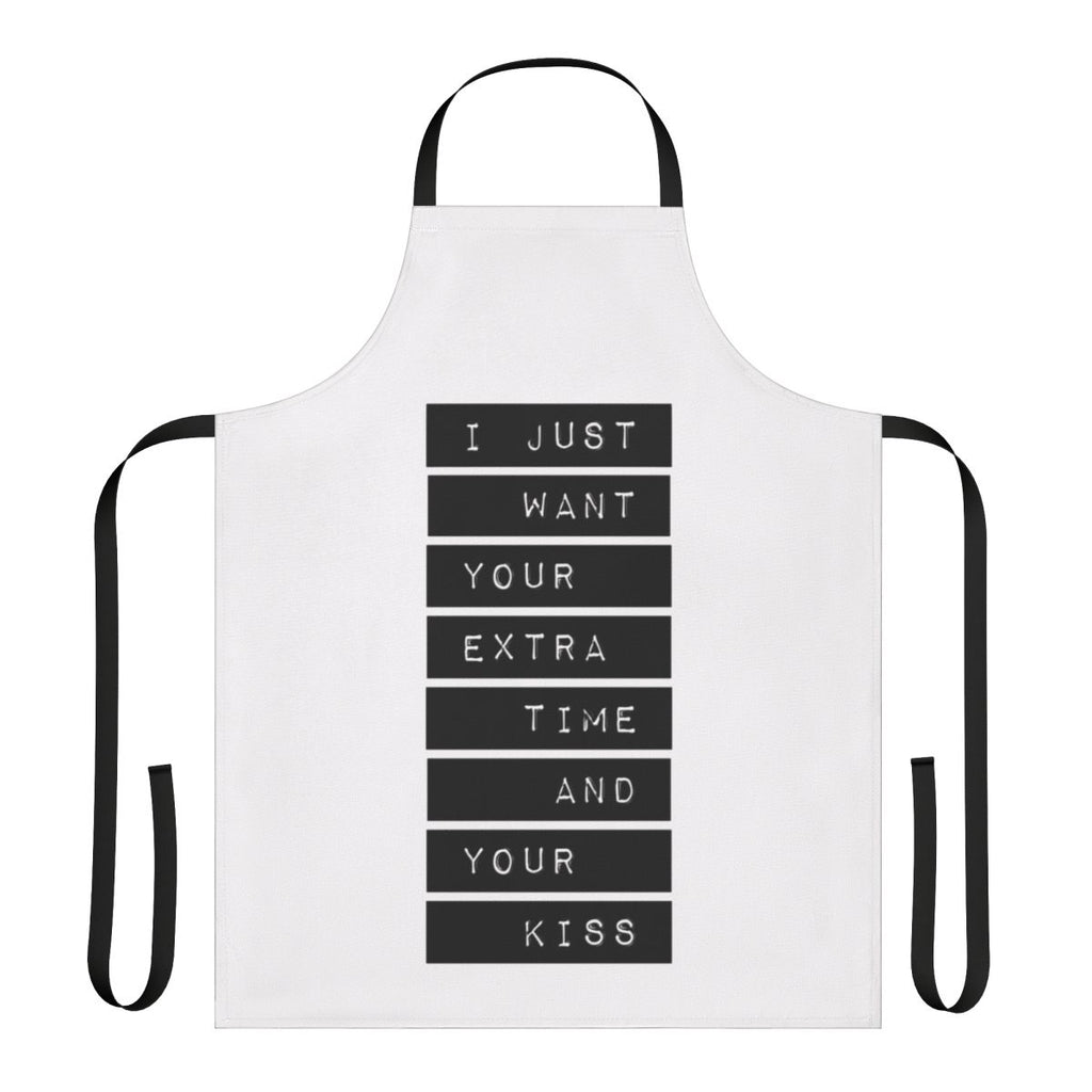 Retro inspired apron with 1980s/1990s song lyrics