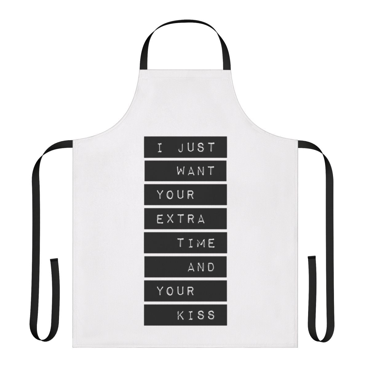 Retro inspired apron with 1980s/1990s song lyrics