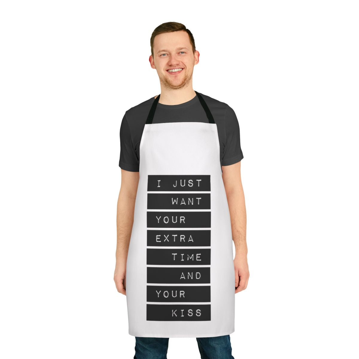 Retro inspired apron with 1980s/1990s song lyrics