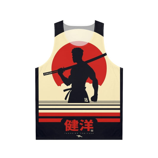Retro Japanese Football Art Unisex Tank Top Featuring Takehiro Tomiyasu