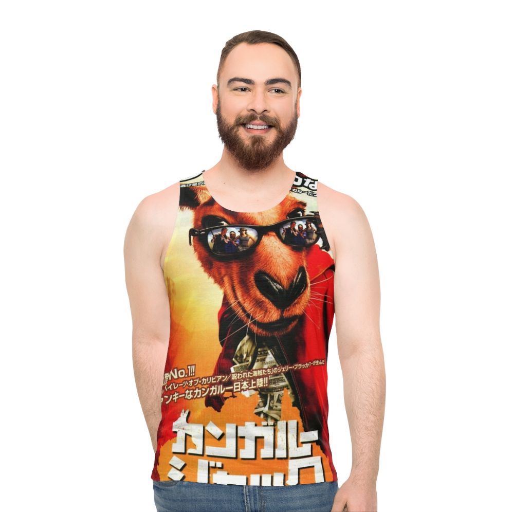 Retro Japanese Kangaroo Jack Unisex Tank Top