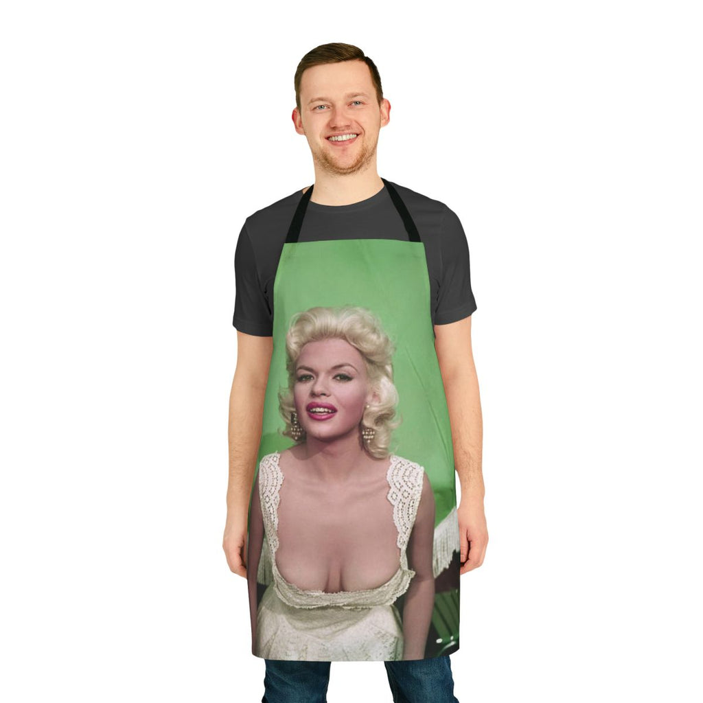 Vintage-style apron featuring a classic image of actress Jayne Mansfield