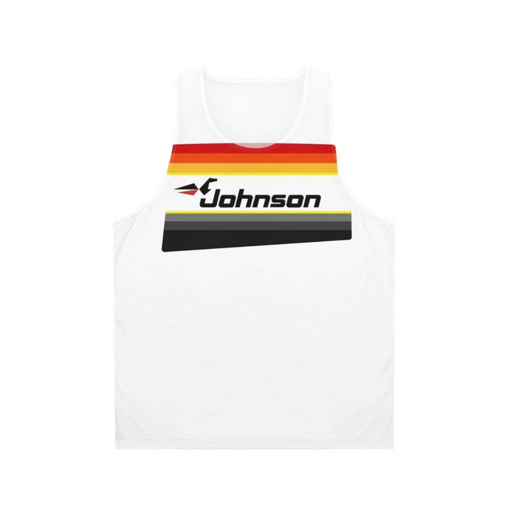 Retro Johnson Outboards Vintage Boat Engine Unisex Tank Top
