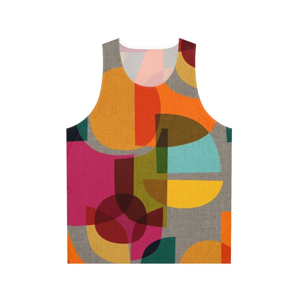 Retro kaleidoscope pattern unisex tank top