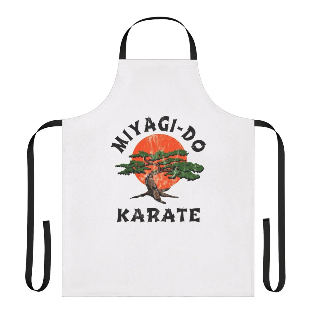 Distressed apron featuring Miyagi Do karate and martial arts design