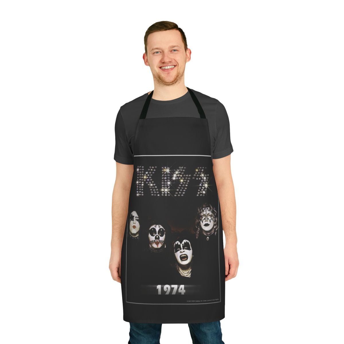 Retro Kiss the Band 1974 Album Inspired Apron