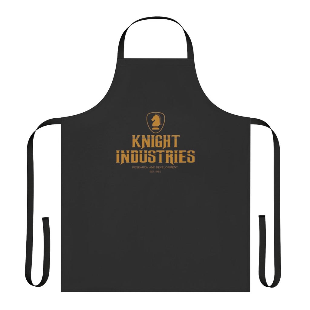 Retro-style apron with the Knight Rider logo and David Hasselhoff design