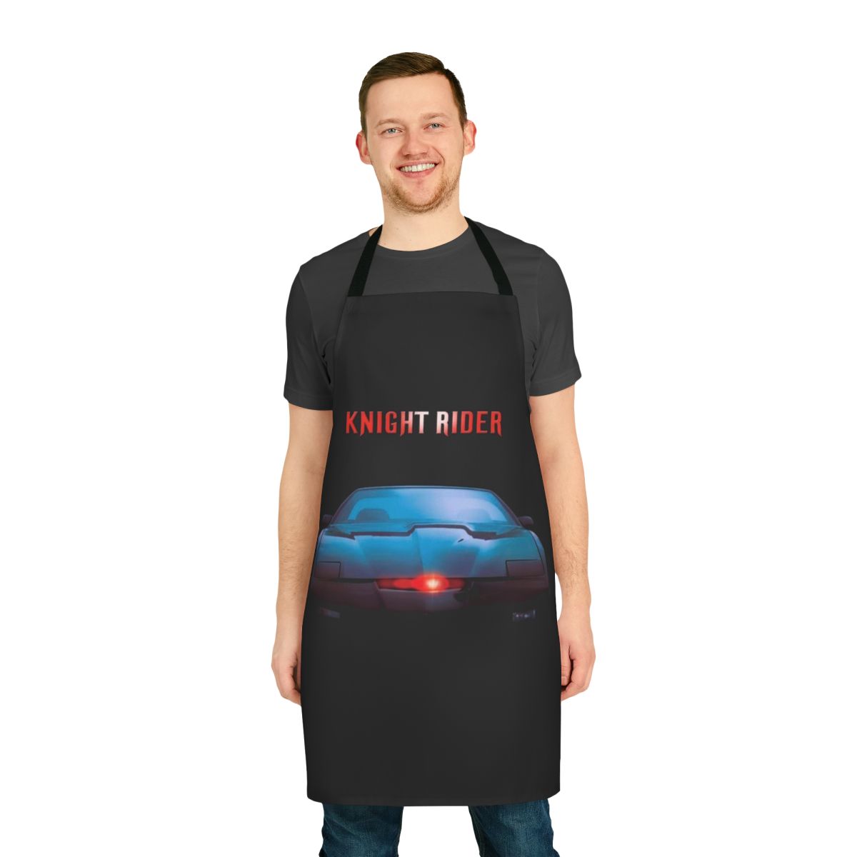 Apron featuring the iconic Knight Rider car and David Hasselhoff