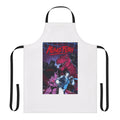Alternative poster design Kung Fury inspired apron featuring retro 80s graphics and synthwave style elements.