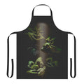 A vintage-inspired apron featuring a whimsical labyrinth and helping hand design, perfect for fans of 80s fantasy movies.