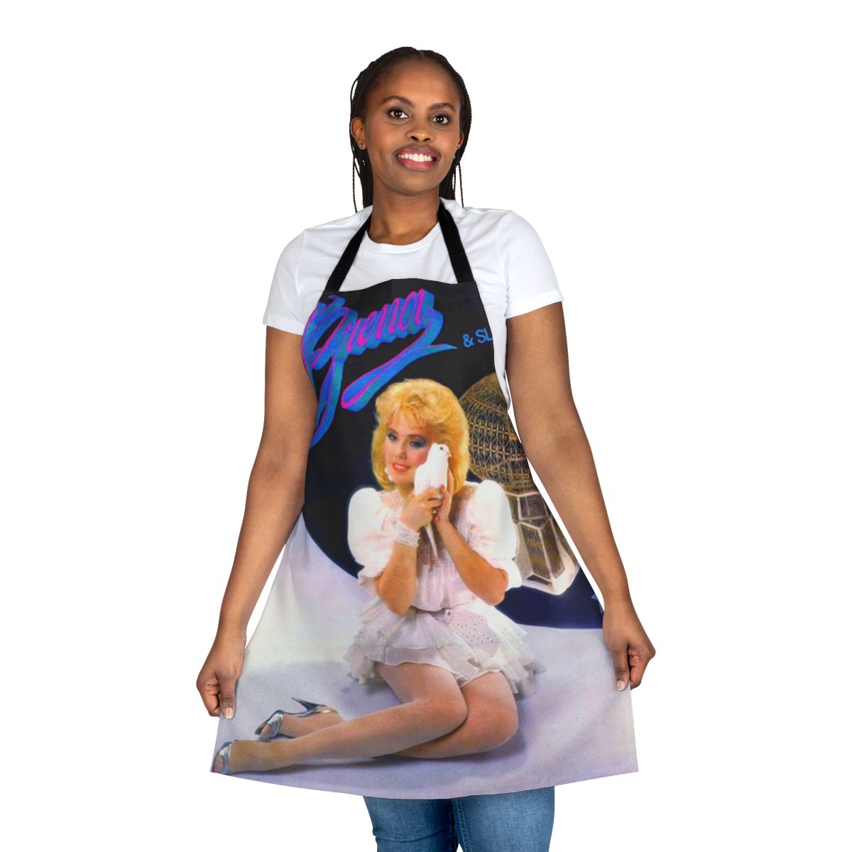 Retro apron with Lepa Brena album cover design