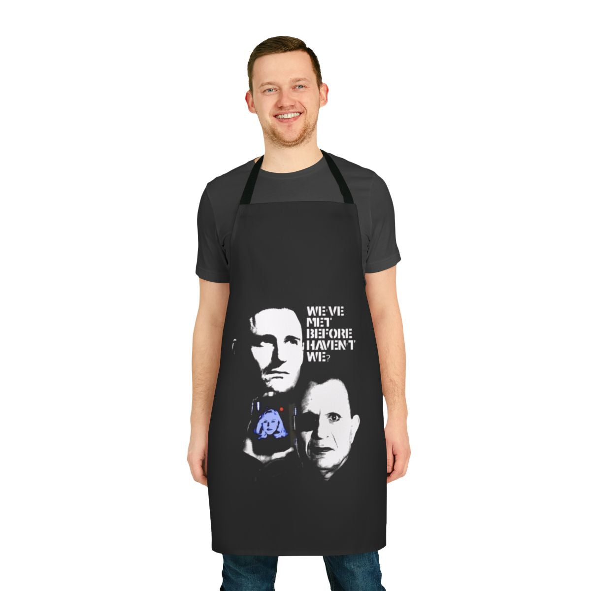 Retro apron with "Lost Highway" design, featuring elements from David Lynch's iconic cult films