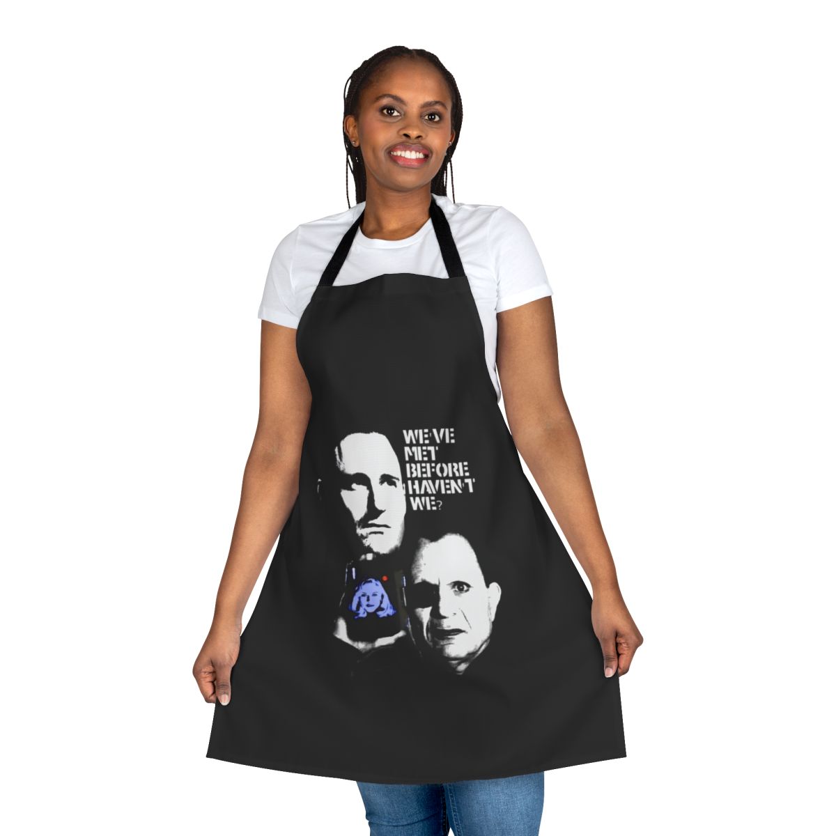 Retro apron with "Lost Highway" design, featuring elements from David Lynch's iconic cult films