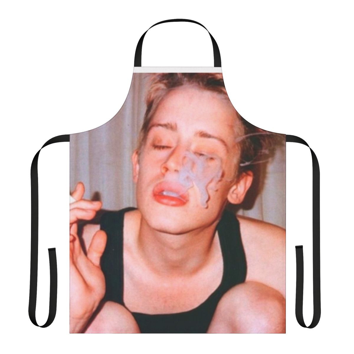Macaulay-inspired retro apron with a cool, underground design