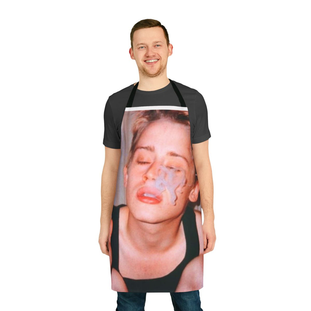 Macaulay-inspired retro apron with a cool, underground design