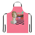 Retro-style floral apron with Macintosh Plus computer graphics