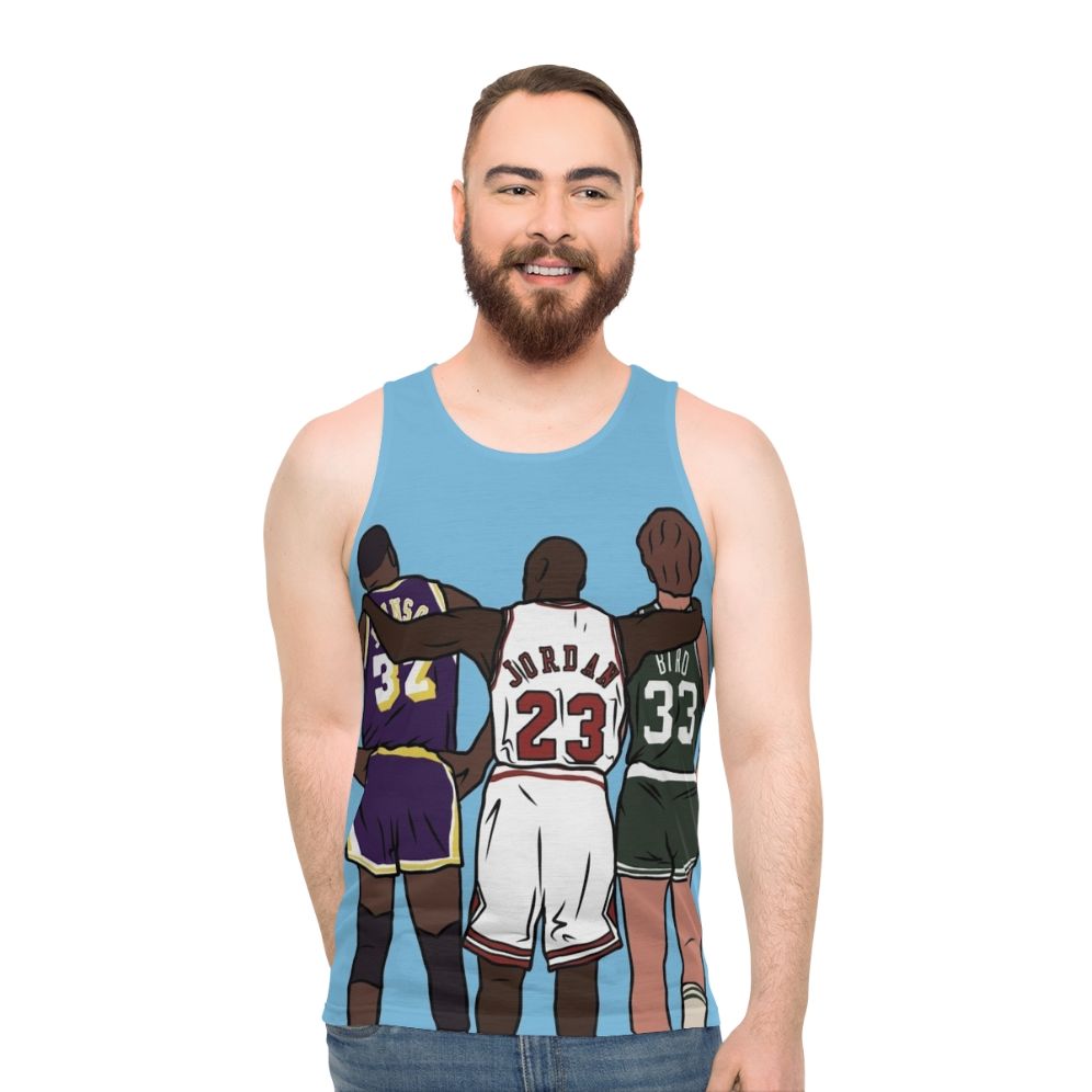 Retro Magic Jordan Bird Unisex Basketball Tank Top