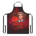 Vintage-inspired "Man in a Suitcase" apron with a classic 1960s spy thriller graphic design
