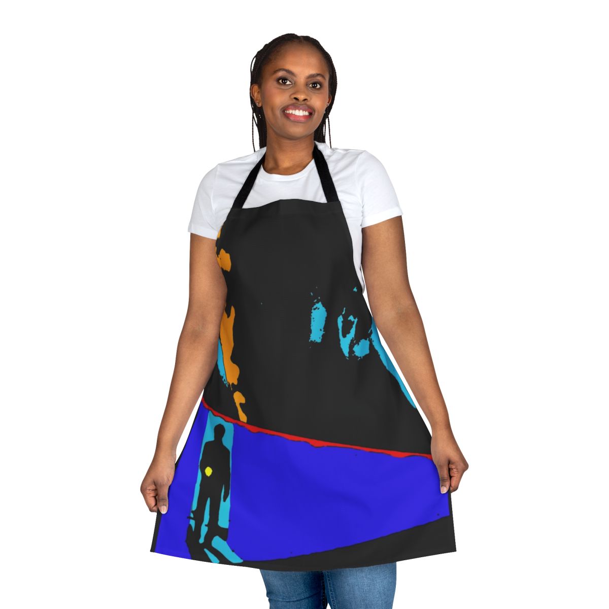 Retro-style apron inspired by the cult classic film Manhunter featuring the iconic villain Hannibal Lecter.
