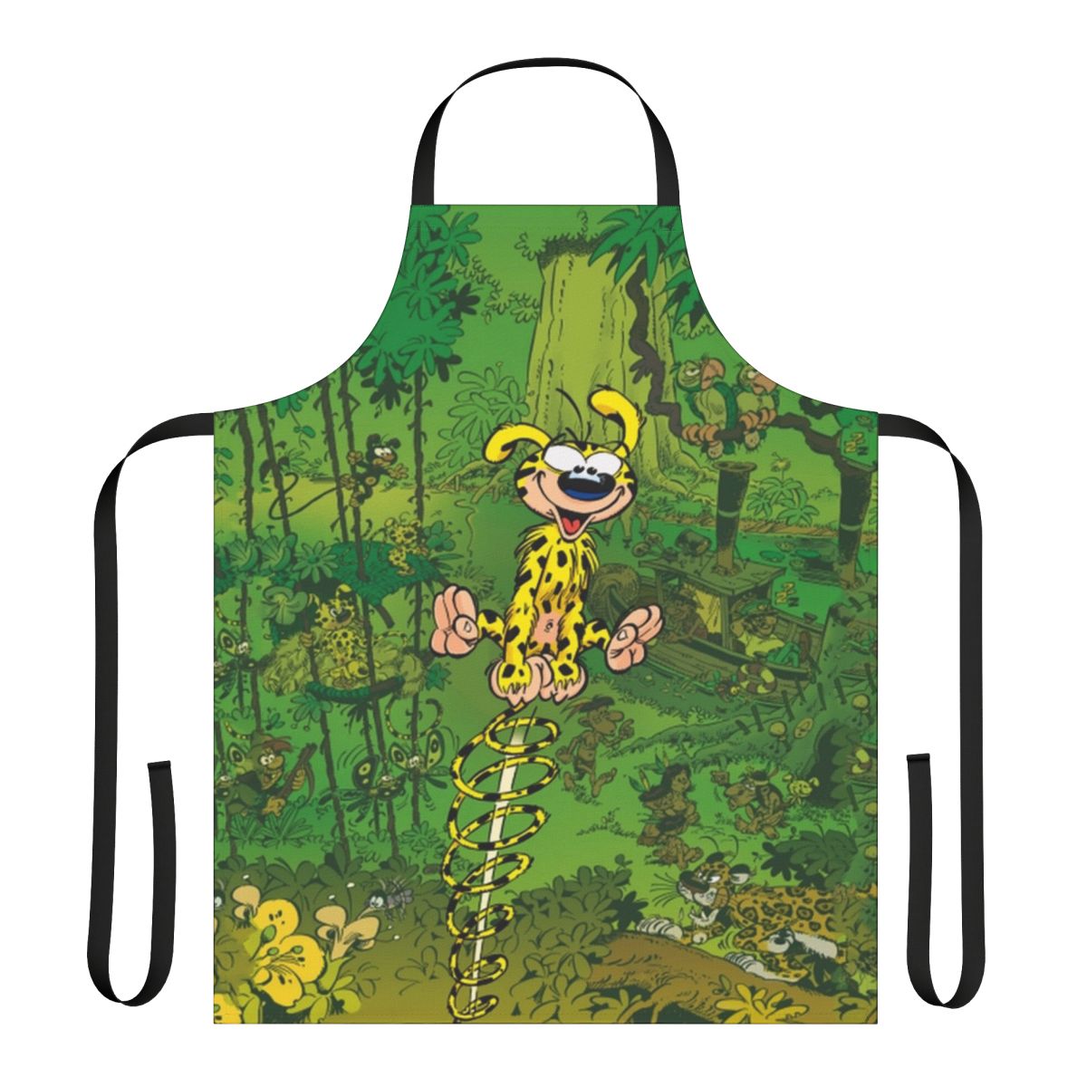 Marsupilami character apron in retro cartoon style
