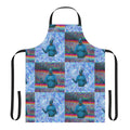 "Retro-styled vaporwave apron featuring Marty Wolf from the 2000s film 'Big Fat Liar'"