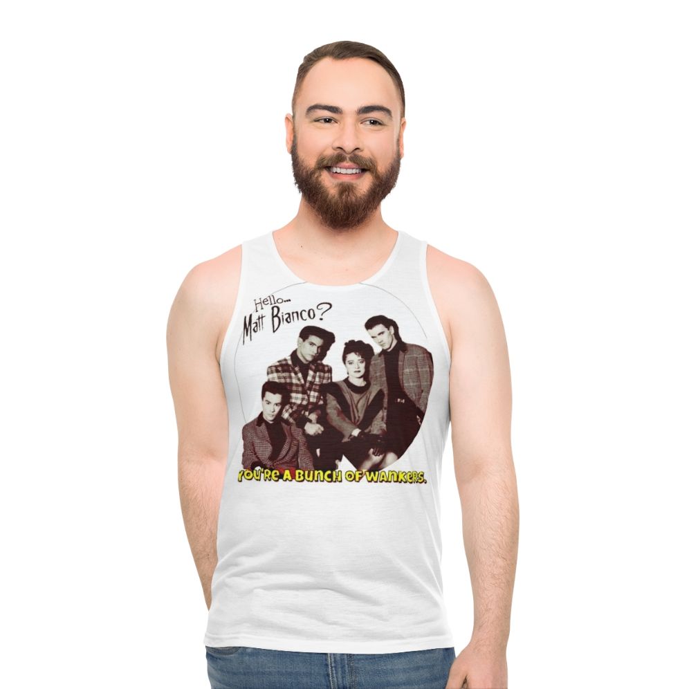 Retro "Matt Bianco You're a Bunch of Wankers" unisex tank top