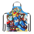 Apron featuring classic Mega Man video game-inspired artwork and design