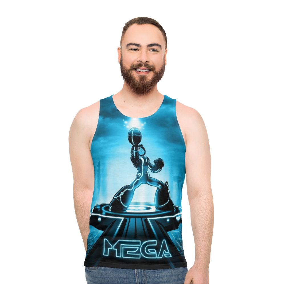 Retro Mega Man x Tron Legacy Unisex Tank Top