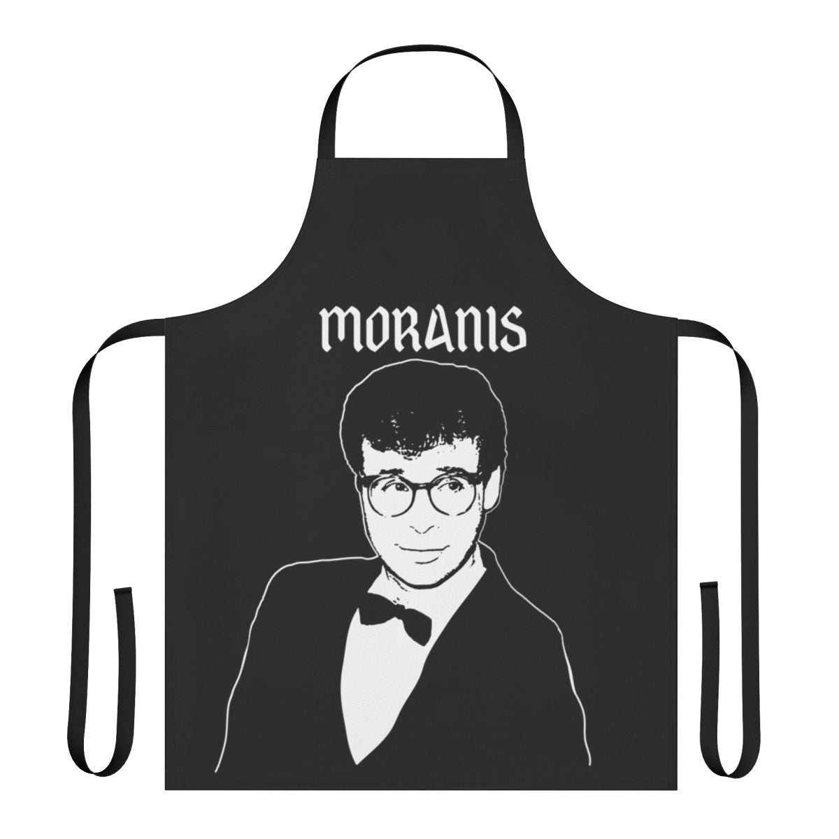 Retro metal apron featuring a stylized design inspired by the iconic comedic performances of Rick Moranis