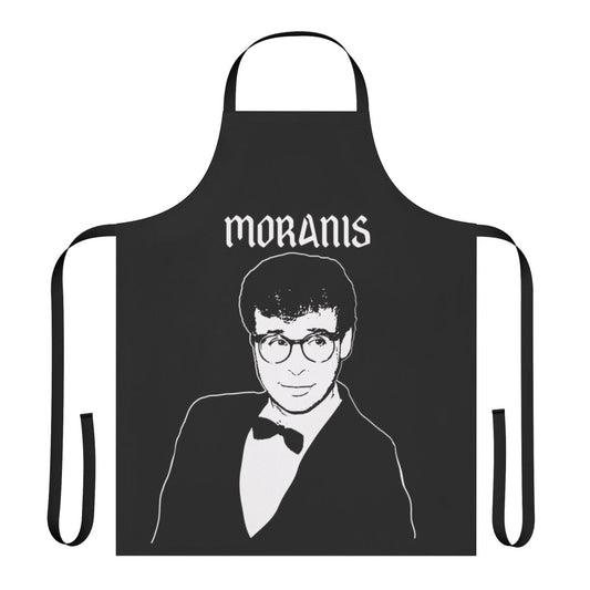 Retro metal apron featuring a stylized design inspired by the iconic comedic performances of Rick Moranis