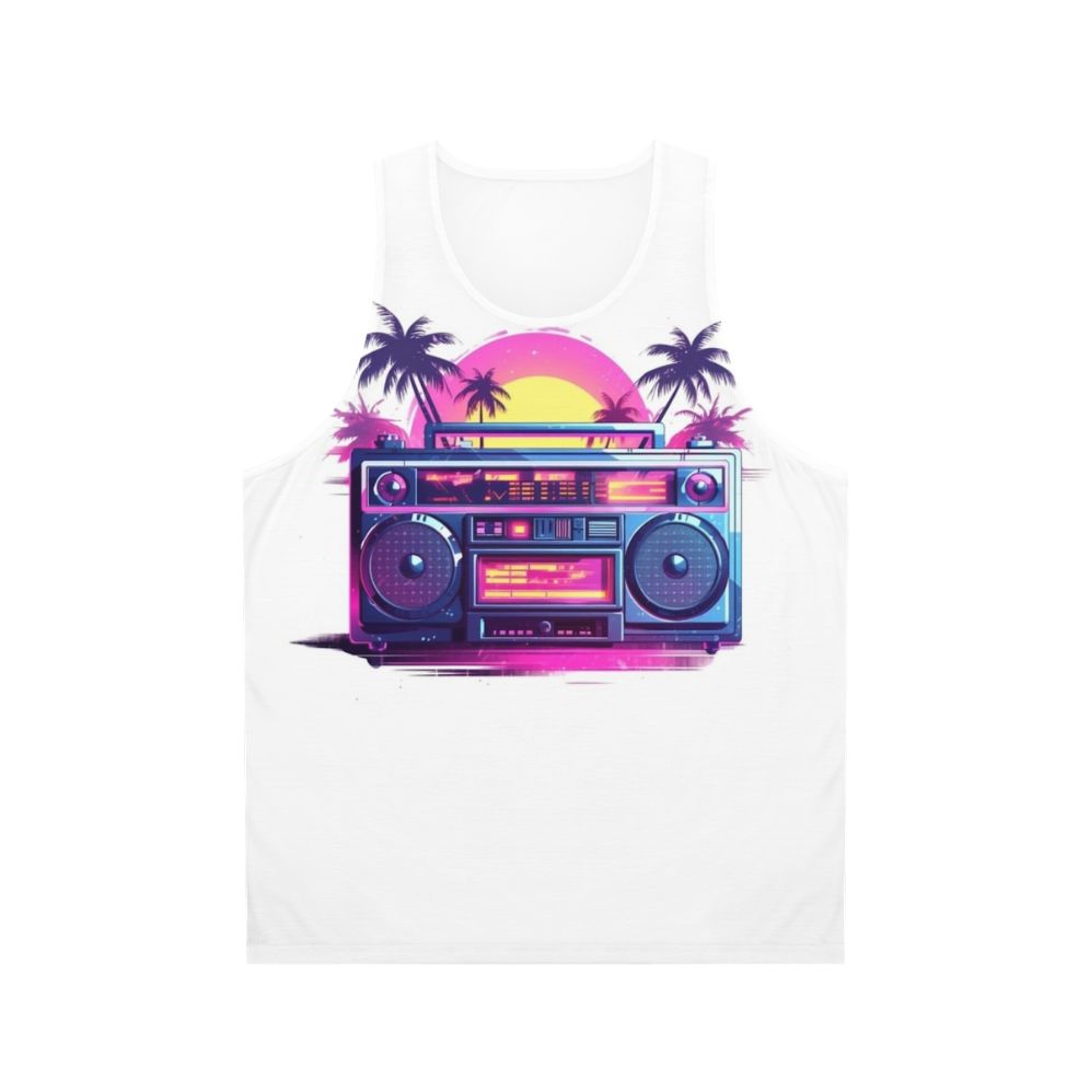 Retro Miami Boombox Unisex Tank Top