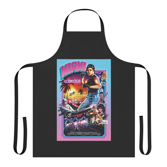 Miami Connection martial arts apron featuring 80s action movie style