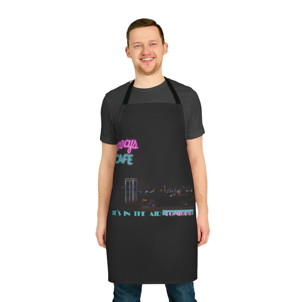 Retro 1980s Miami Vice inspired apron with Crockett's Call design