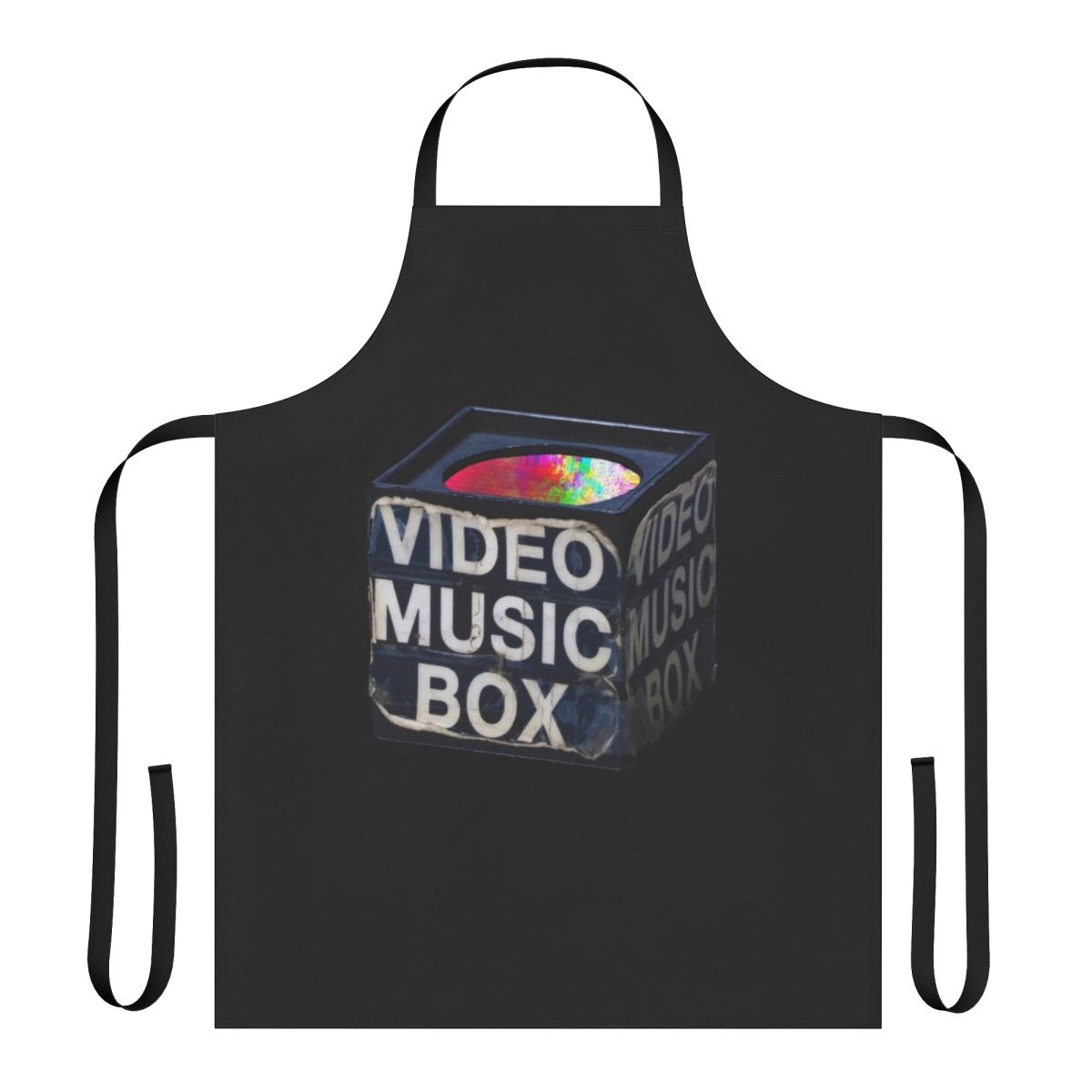 Vintage-style apron with a classic microphone box design, perfect for music enthusiasts in the kitchen.