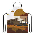 Vintage-inspired mid century modern apron with a retro station wagon design