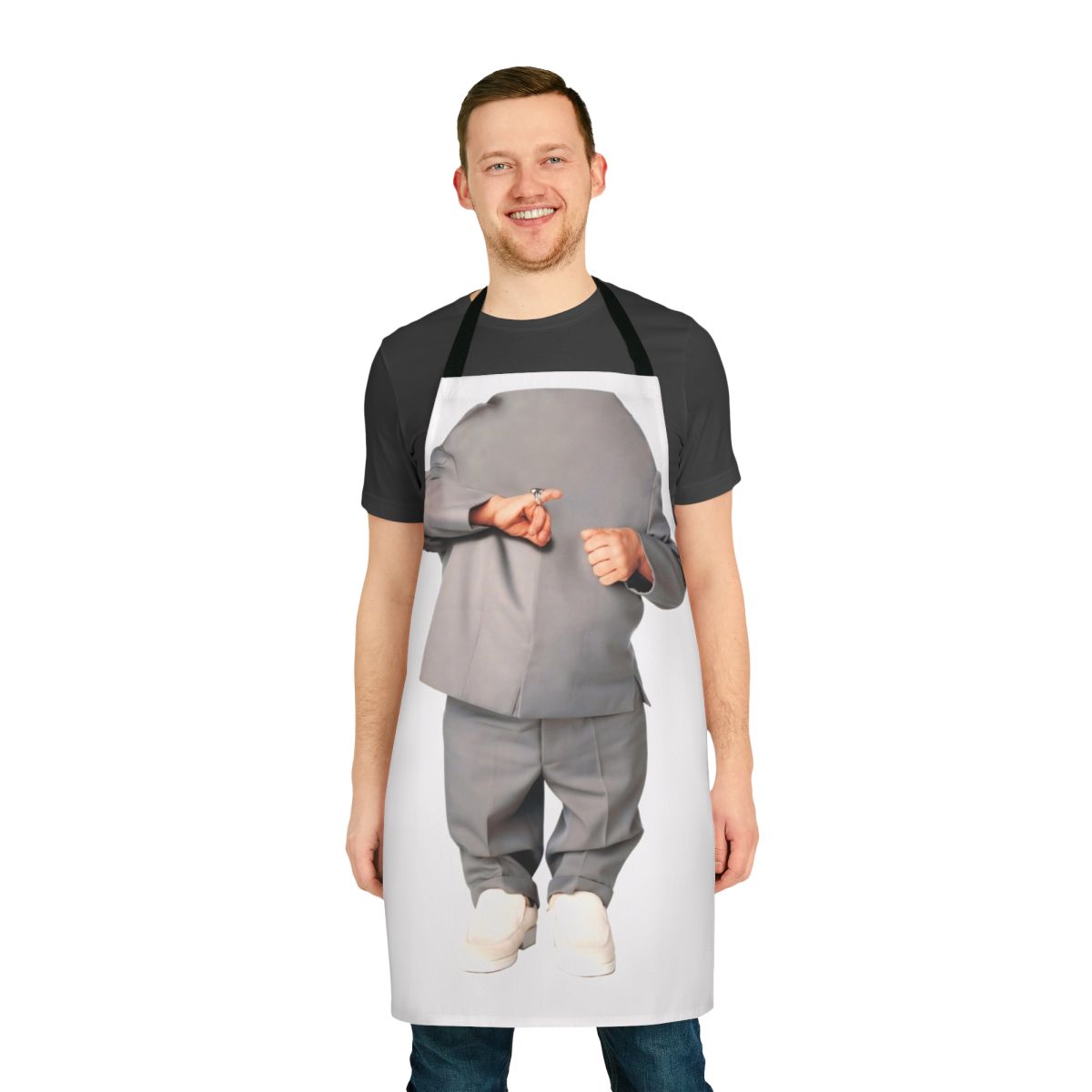 Retro mini me inspired apron with optical illusion design