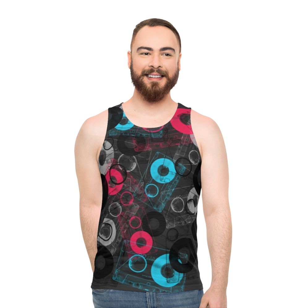 Retro mix tape unisex tank top