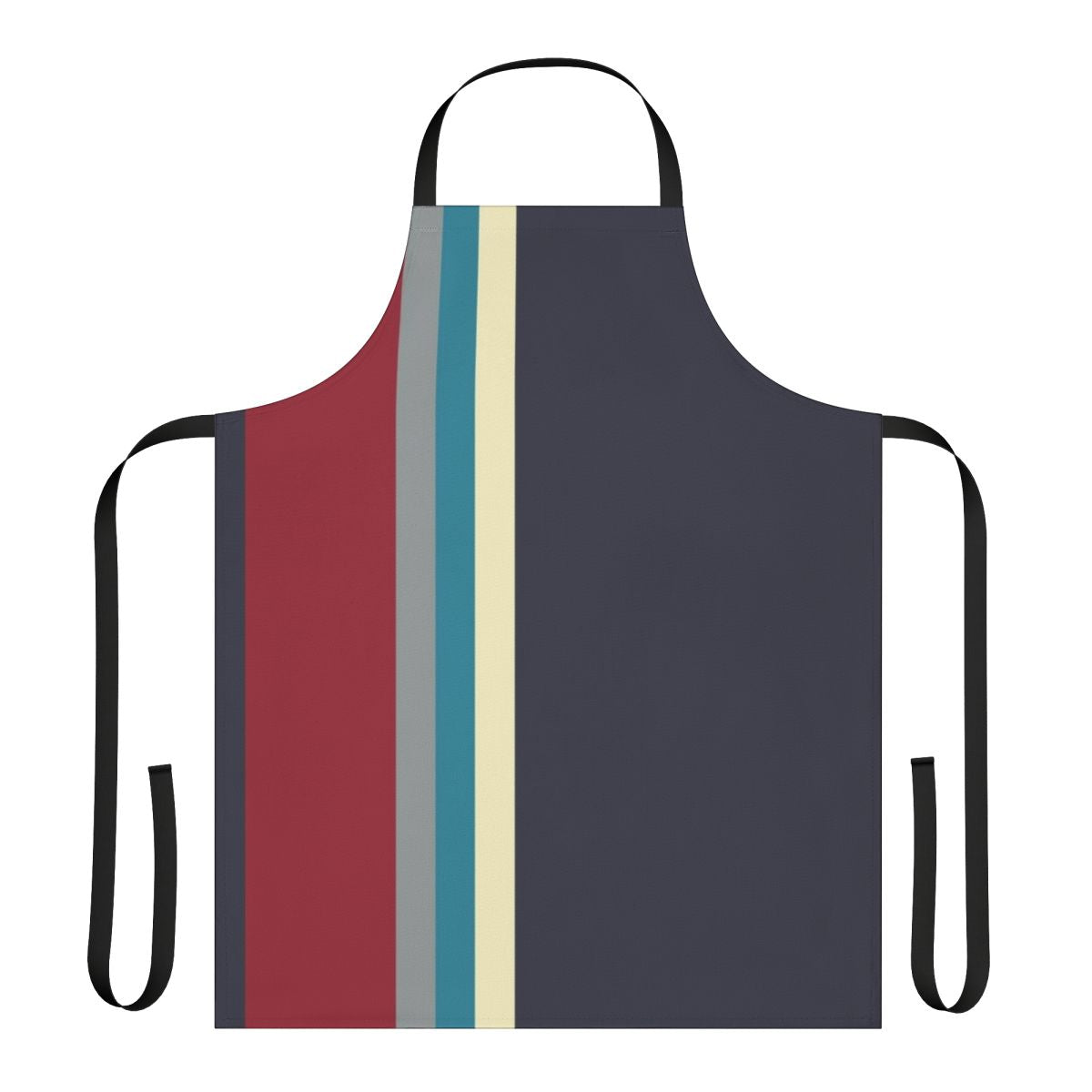Retro mod stripes apron with bold pattern