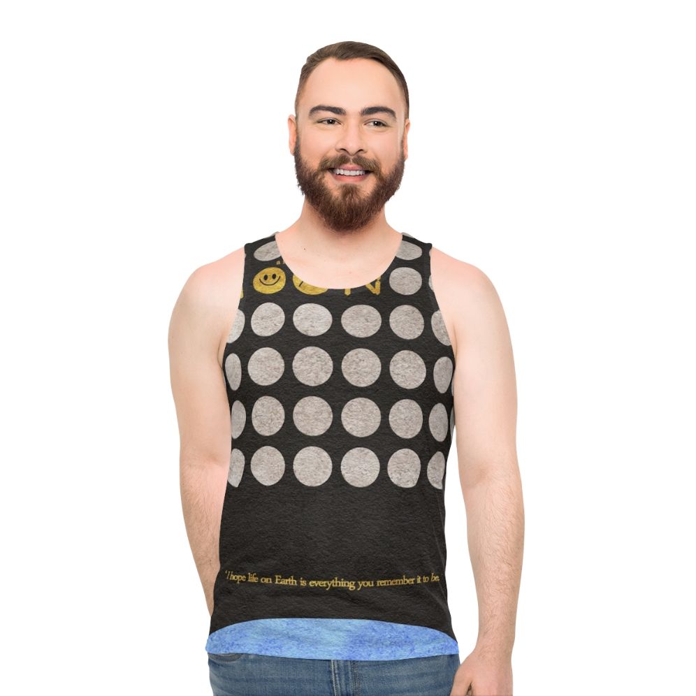 Retro moon minimalist sci-fi tank top