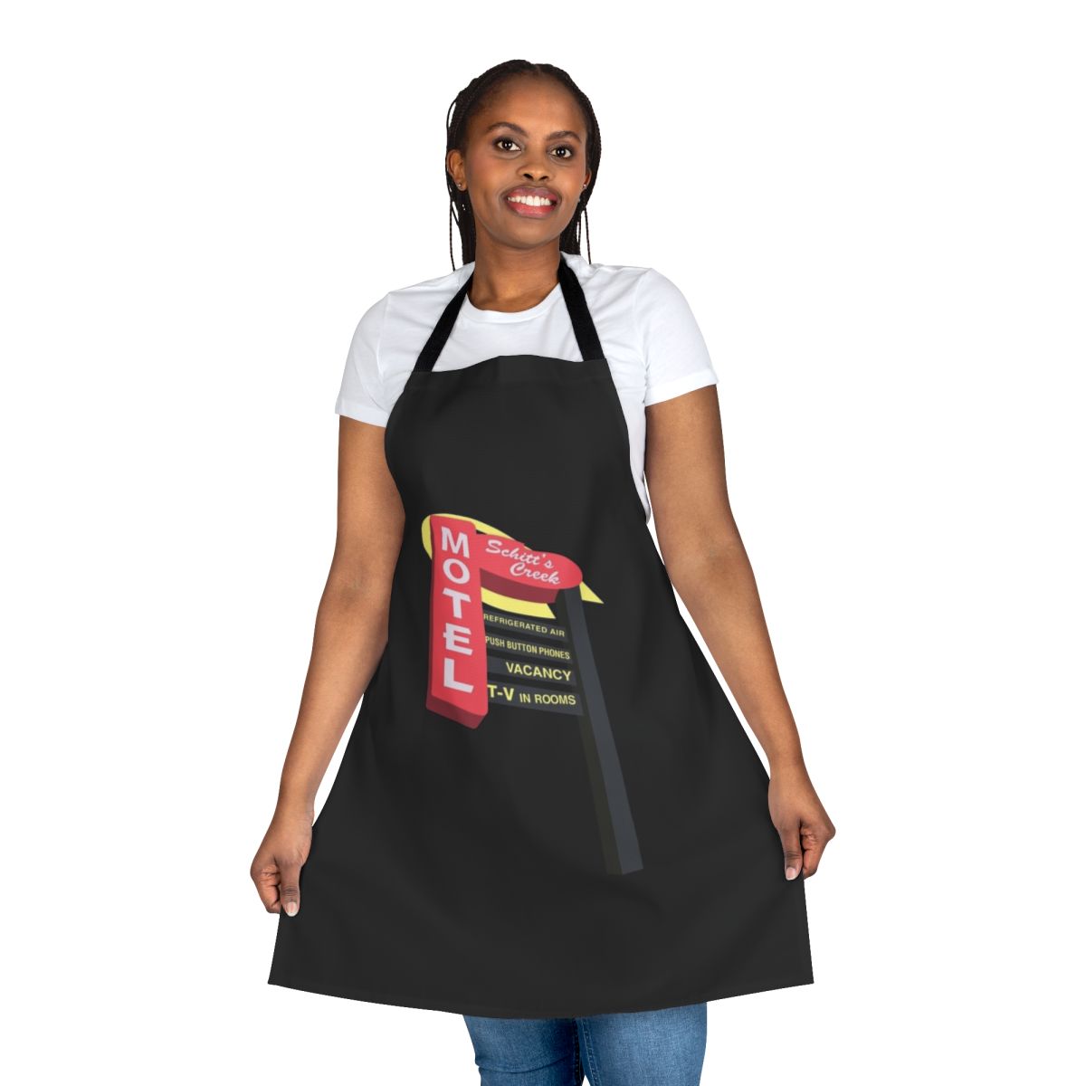 Vintage-style apron with the Motel sign from the hit TV series Schitt's Creek