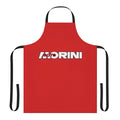Retro graphic apron featuring a vintage Moto Morini motorcycle design