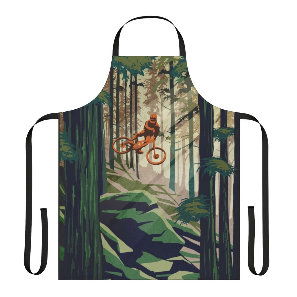 Retro mountain bike cycling apron with motivational art design